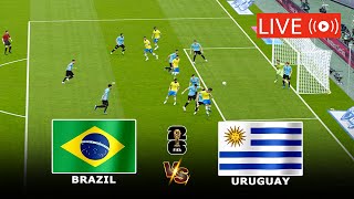 🔴BRAZIL VS URUGUAY LIVE STREAMING TODAY  WORLD CUP QUALIFIER CONMEBOL LIVE MATCH  eFootball PES21 [upl. by Arual]