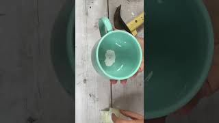 Transforma tus viejas tazas en macetas diy reciclaje manualidades [upl. by Adnalor]