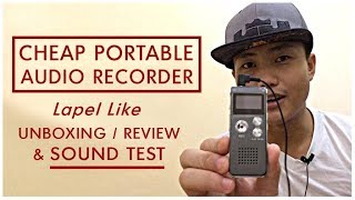 Cheap Portable Audio Recorder for VLOGs  Unboxing and Review [upl. by Elbas]