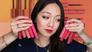 STYLENANDA 3CE VELVET LIP TINT  FULL SWATCHES amp REVIEW [upl. by Korwin946]