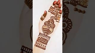 Heart shape back hand henna mehndi design  mehndi backhandmehndi shortsfeeds shorts art [upl. by Pooh]