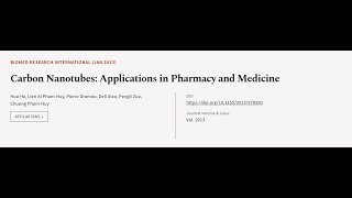 Carbon Nanotubes Applications in Pharmacy and Medicine  RTCLTV [upl. by Havstad]