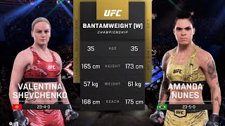 4K UFC 5 Valentina Shevchenko vs Amanda Nunes fight [upl. by Osyth42]