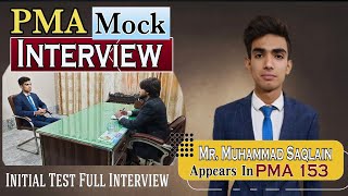 pma initial interview  initial Mock Interview  Issb mock interview  Pak army interview [upl. by Hollingsworth]