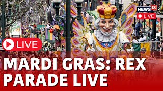 Mardi Gras 2024  Mardi Gras New Orleans  King of Carnival leads Rex Parade At Mardi Gras  N18L [upl. by China]