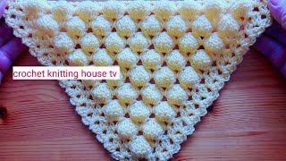 comment faire un châle triangle au crochet magnifique facile et rapidecrochet chale débutant facile [upl. by Ailegave501]