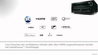 ONKYO TXNR5010 Vorschau THX Ultra2 Netzwerk HQV ISF NeoX 4K Spotify iPhone5 ready über USB [upl. by Eldin]