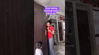 Bangles making challenge with Mumy  Navratri churi making ideas at home shorts viral [upl. by Gusta884]