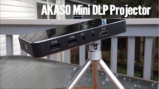 Handheld AKASO WT50 LED DLP Mini Smart Projector Android [upl. by Aridatha]