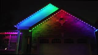 Trimlight permanent holiday lighting drone video TrimlightSTL [upl. by Namref]