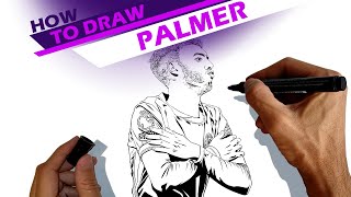 Cole Palmer Premier League Chelsea player  How to draw [upl. by Noyes]