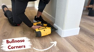 Complete Guide to Installing Baseboards Even with Bullnose Corners for Beginners  Builds by Maz [upl. by Malinin410]