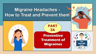 Migraine Prevention  Part 3A Medications Pharmacology For Pharmacy students and pharmacists [upl. by Brunn]