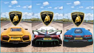 FH5 DRAG RACE REVENTON VS VENENO VS COUNTACH [upl. by Eneliak]