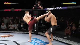 Arnold Allen vs Dan Hooker  Full Fight  UFC Simulations Ep173 [upl. by Mloclam]