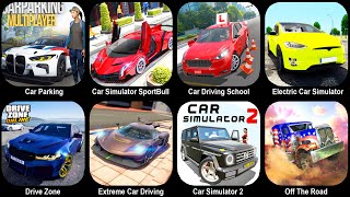 Car Parking MultiplayerCar Simulator SportBullCar Driving SchoolElectric Car SimulatorDive Zone [upl. by Oirretno161]