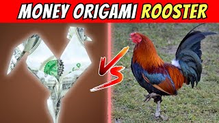 Money Origami Rooster  Unique Gift Idea [upl. by Flss8]