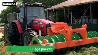 Holaras  JUMBO  STEGO 300 Kuilwals  Silowalze  Silage Packer [upl. by Aekim]