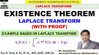 Existence of Laplace Transform  Existence Theorem for Laplace Transform  Examples and Solutions [upl. by Beryl]