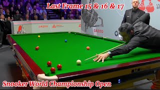 Snooker World Championship Open Ronnie O’Sullivan VS Ryan Day Final  Last Frame 15 amp 16 amp 17 [upl. by Eeliah634]