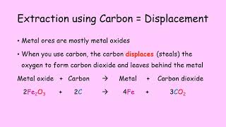 Metals 2 Extracting metals from Ores [upl. by Ggerg96]