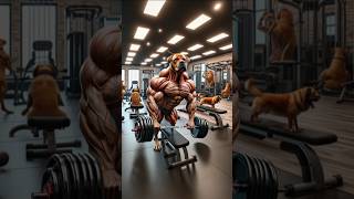 Dog gym kar raye he 💪 shorts shortsfeed gym dog ai cartoon kitten [upl. by Rosse]