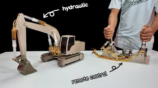 How to make remote control hydraulic excavator from grey cardboard paper  By The R [upl. by Haram]