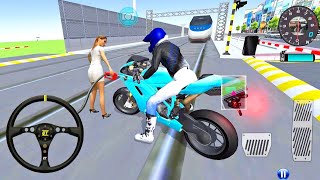 🚙✅3D Driving Class Simulator GV Bullet Train Vs Motorbike  Bike Driving Game  Android Gameplay [upl. by Lledra]