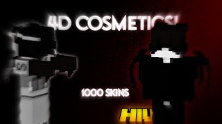 4D COSMETICS 1K SKINS Works on hive mcpe 12031 [upl. by Pollerd]