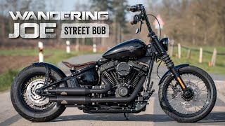 Thunderbike Wandering Joe  customized HarleyDavidson Softail Streetbob [upl. by Bosch]