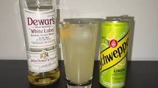 Whisky and Lemon Lime Schweppes Highball Cocktail [upl. by Ashwell]