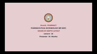 Pharmaceutical Microbiology  Design of Aseptic Layout  AKTU Digital Education [upl. by Lexa]