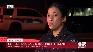 Police provide update after officerinvolved shooting near 52nd Street and McDowell Road [upl. by Kimmie801]