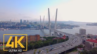 4K Walking Tour with City Sounds  Trip to Vladivostok Russia [upl. by Weibel]