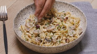 Recette facile de Fettucine aux champignons [upl. by Ted]