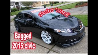 Bagged 2015 Civic New Fender and Side Skirts [upl. by Fenn436]