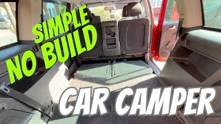 A Really SIMPLE NO BUILD Car Camping Set Up Tour  Vauxhall Zafira Car Camper [upl. by Ahsile]