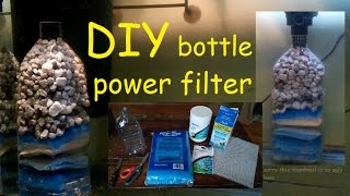 DIY INTERNAL POWER FILTER  easy amp efficient bottle filter for turtles amp fish [upl. by Nnyrb]