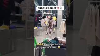 Davido showing his footballing skills in a clothing store 😅⚽ [upl. by Ddat]