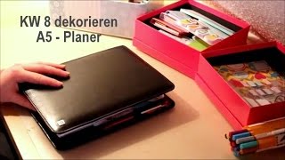 ✏ FILOFAX DEKORIEREN  Woche 8  2015  TimeSystem A5  Sassilee [upl. by Studner]