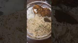 Bagara rice with chicken curry combination 👌🏻 bagararice bagarakhana youtubeshorts viralvideo [upl. by Akimaj]