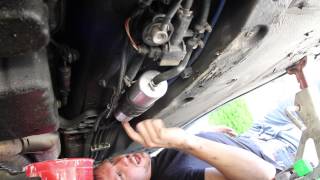 Fuel Filter Replacing and Maintenance on a BMW 328i e36 [upl. by Tychon]