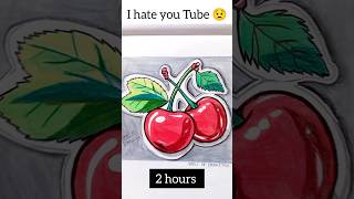 How YouTube works  I hate YouTube 😟  spellofdrawing shortvideodrawingartcolourdrawing [upl. by Siramad]