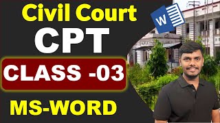 Civil Court CPT MSWord Class03 MSWord CPT Class 03  cptskilltest civilcourt skilltest [upl. by Akirahc804]