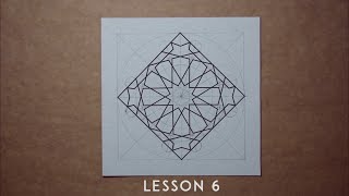 Lesson 6 very easy amp simple squarish Islamic ArtArabesque pattern [upl. by Ramiah]