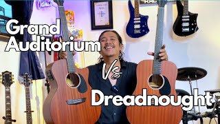 DREADNOUGHT VS GRAND AUDITORIUM  JS Guitars 50 Series   Filosofi gitar [upl. by Adda496]