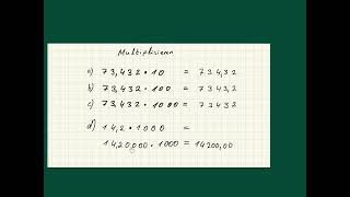 Dezimalzahlen mit 10 100 1000 multiplizieren und dividieren [upl. by Schultz]