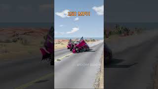 Car Crash  Different Speeds beamngdrive beamngdrivecrashes [upl. by Airdnalahs]