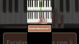 Escalas Mayores con Bemoles pianoparaprincipiantes clasesdepiano pianotutorial comotocarpiano [upl. by Turpin989]