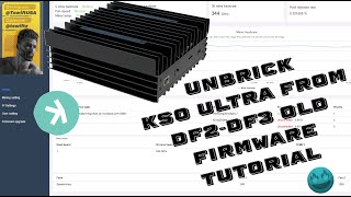 HOW TO UNBRICK YOUR KS0 ULTRA from old tswift firmware DF2 or DF3 FULL TUTORIAL [upl. by Aneet]